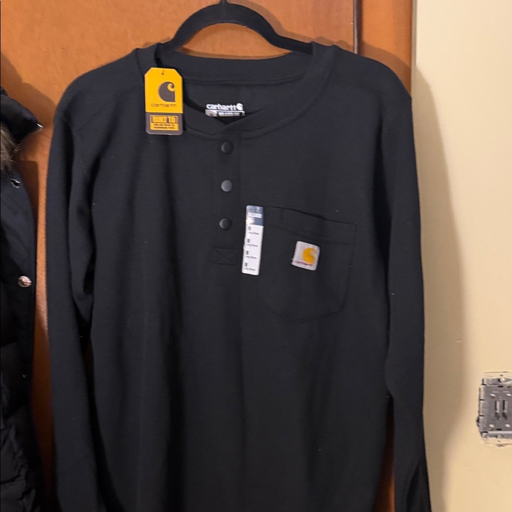 Carhartt Black Long Sleeve Henley